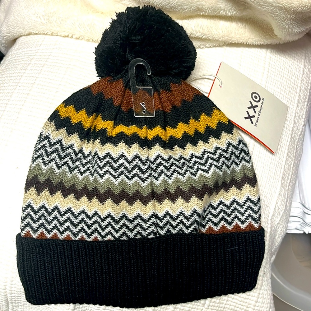 COPY - Missoni for Target winter hat black tan gold brand new